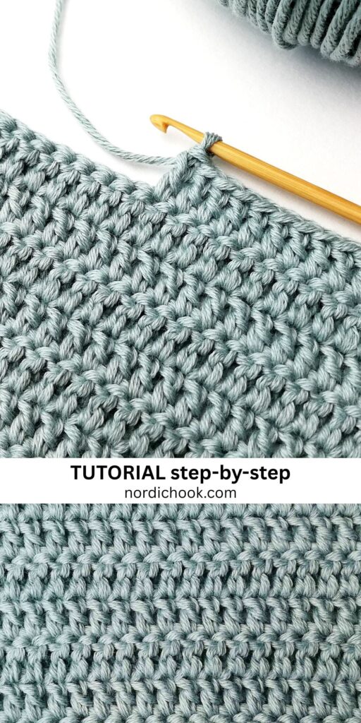 Crochet stitch step-by-step tutorial: Double crochet