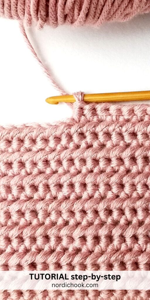 Crochet stitch step-by-step photo tutorial: Half double crochet slip stitch