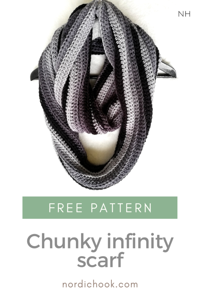 Chunky infinity scarf pin