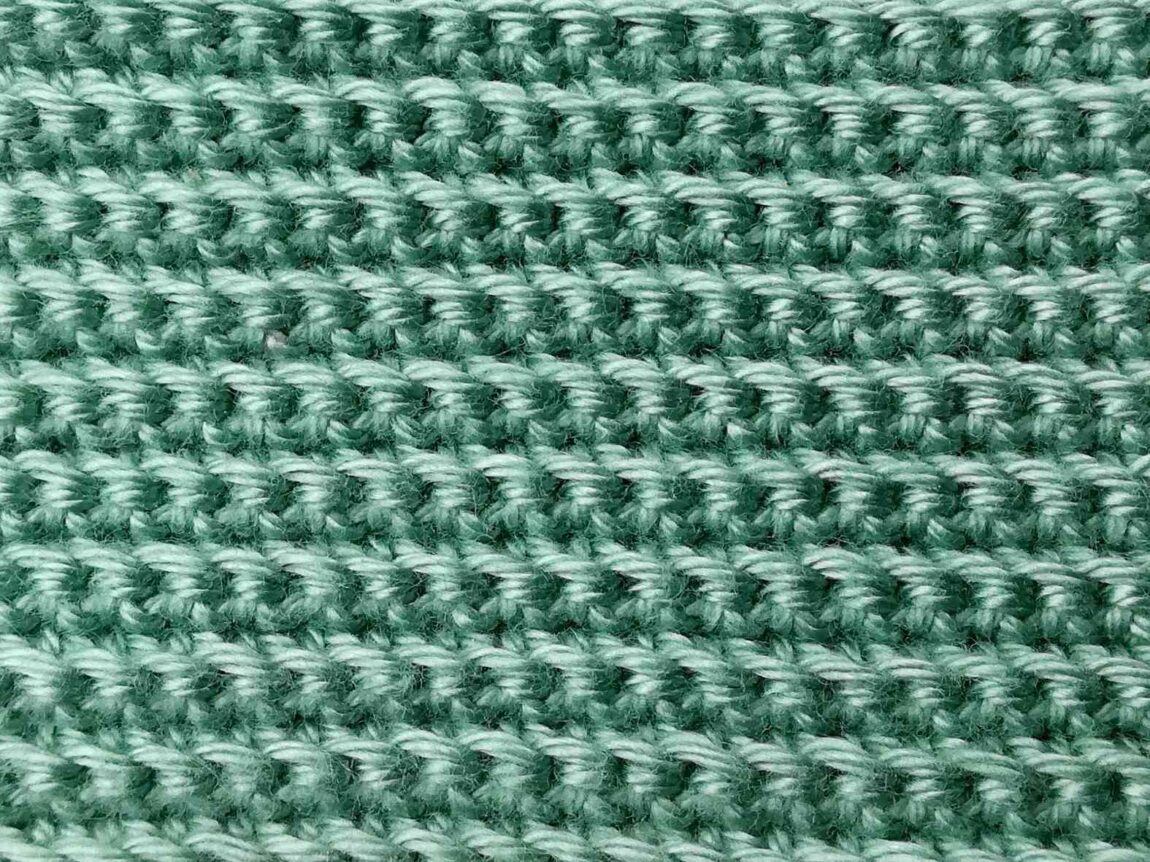Single crochet back loop only
