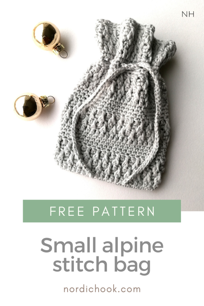 Small alpine stitch bag pin