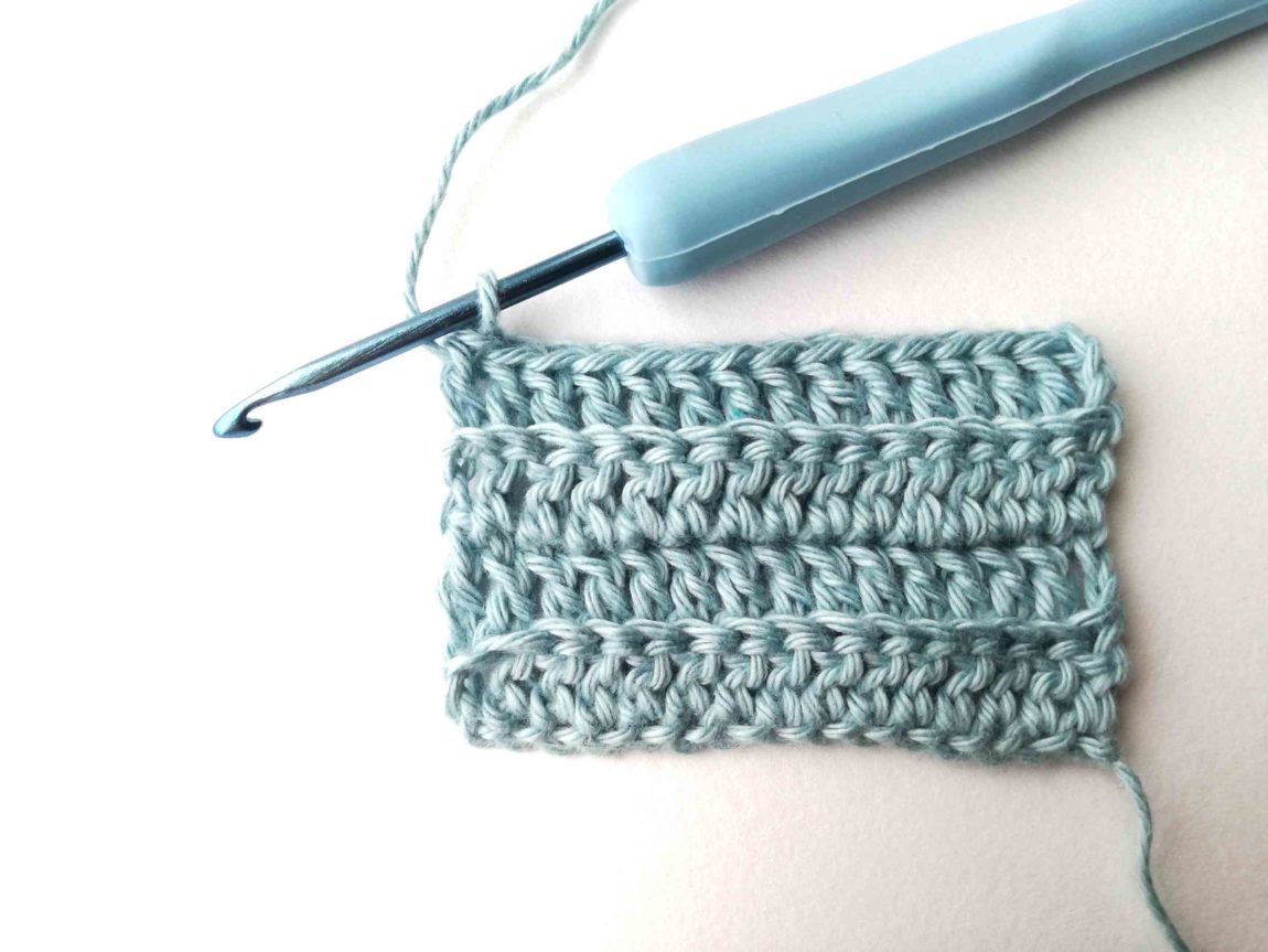 Double crochet back loop only (dc-blo) - Nordic Hook - Free crochet