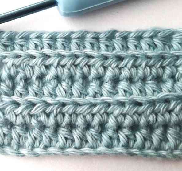 Half double crochet back loop only (hdc-blo) - Nordic Hook - Free tutorial