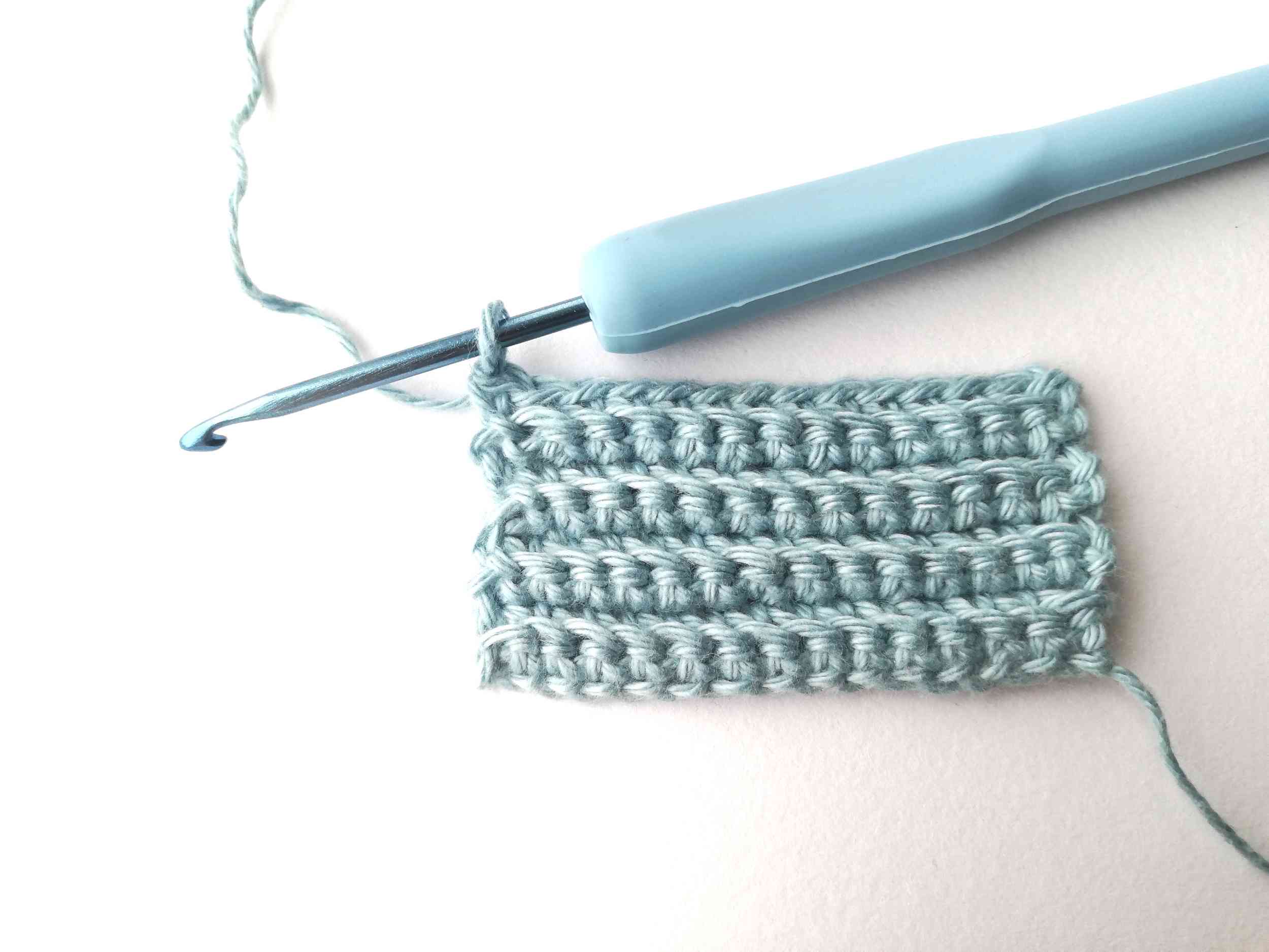 Single crochet back loop only (sc-blo) - Nordic Hook - Free crochet