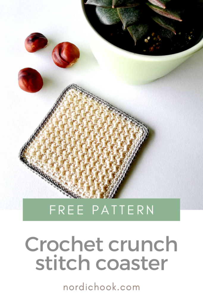 Crochet crunch stitch coaster