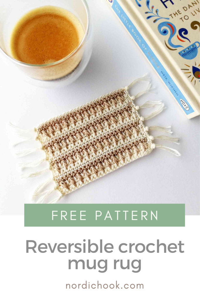 Crochet tutorial: reversible crochet mug rug