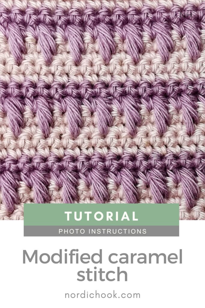 Crochet stitch tutorial: Modified caramel stitch