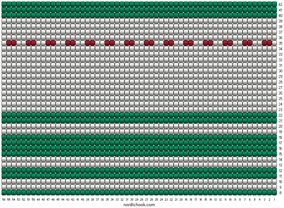Color chart for a crochet drawstring bag