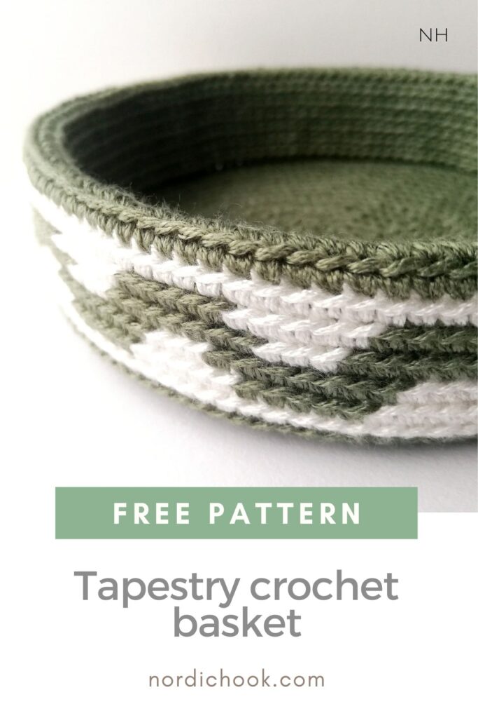 Tapestry crochet basket