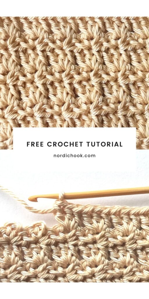 Primrose stitch - Nordic Hook - Free crochet tutorial step-by-step