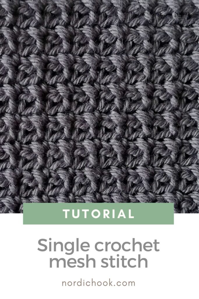 Single crochet mesh stitch tutorial