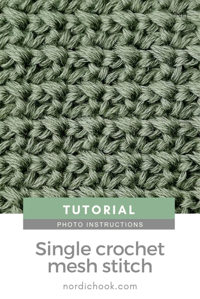 Crochet stitch tutorial: Single crochet mesh stitch