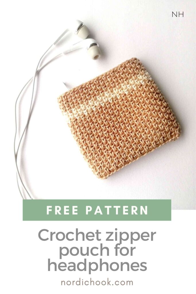 Free pattern: Crochet zipper pouch for headphones Emma