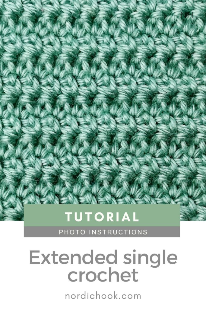 Crochet stitch tutorial: Extended single crochet