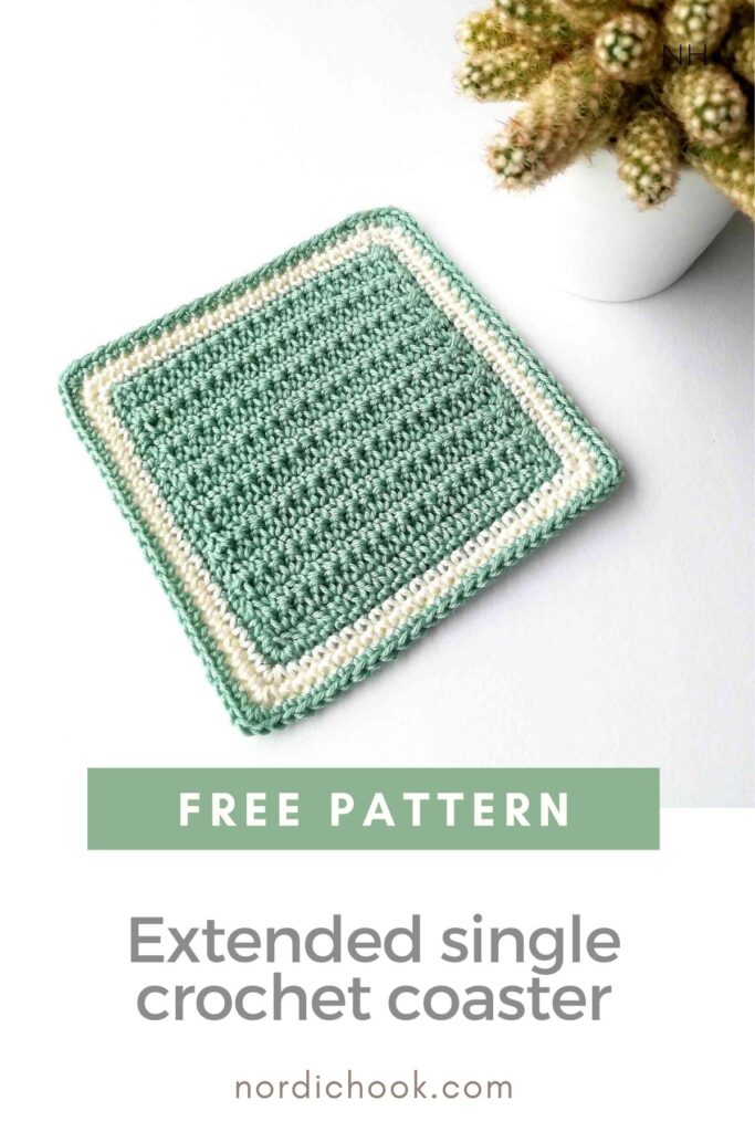 Free crochet pattern: Extended single crochet coaster