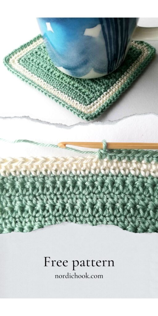 Free crochet pattern: Extended single crochet coaster