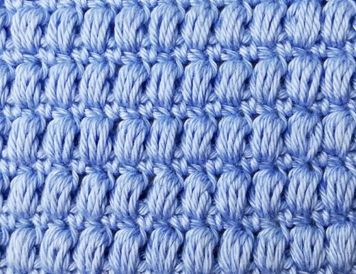 Crochet stitch tutorial: Aligned puff stitch