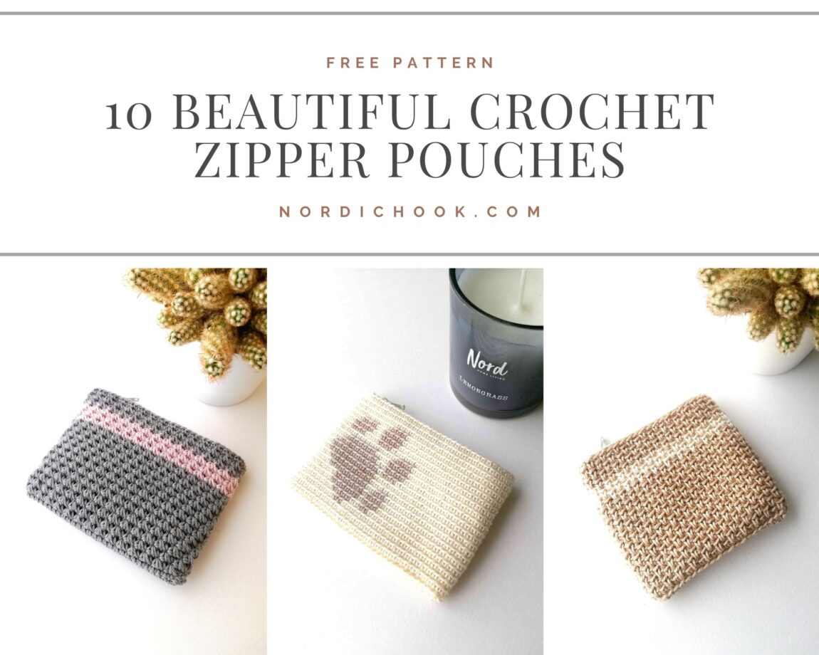 10 beautiful crochet zipper pouches
