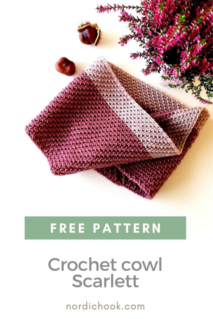 Free crochet pattern: Crochet cowl Scarlett