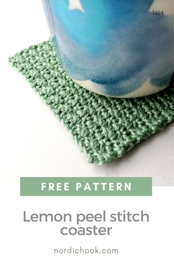 Free crochet pattern: Lemon peel stitch coaster