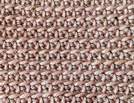 Extended single crochet back loop only in rounds