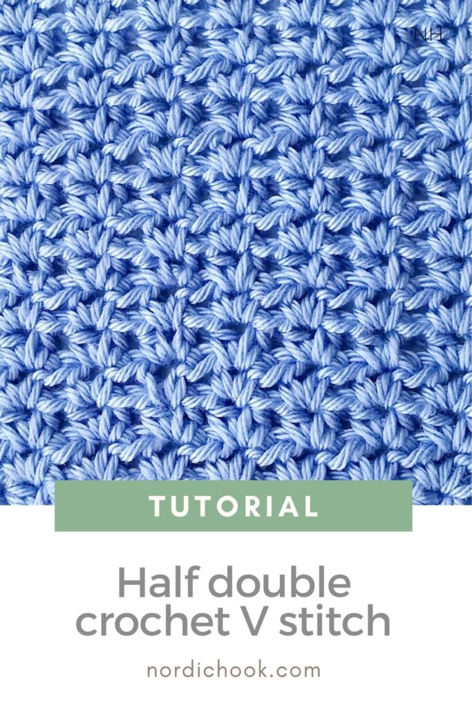 Crochet tutorial: half double crochet V stitch