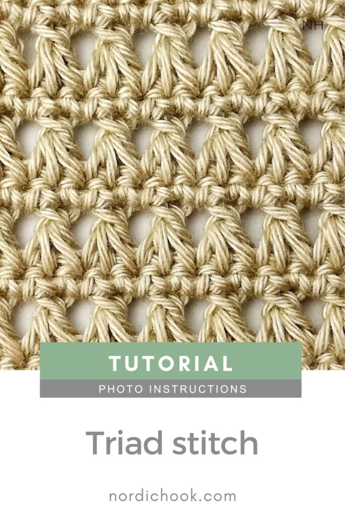 Crochet stitch tutorial: Triad stitch