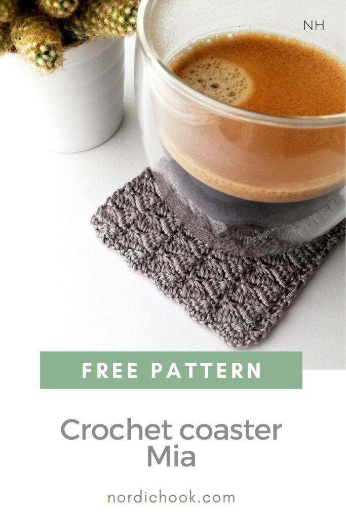 Free crochet pattern: Crochet coaster Mia