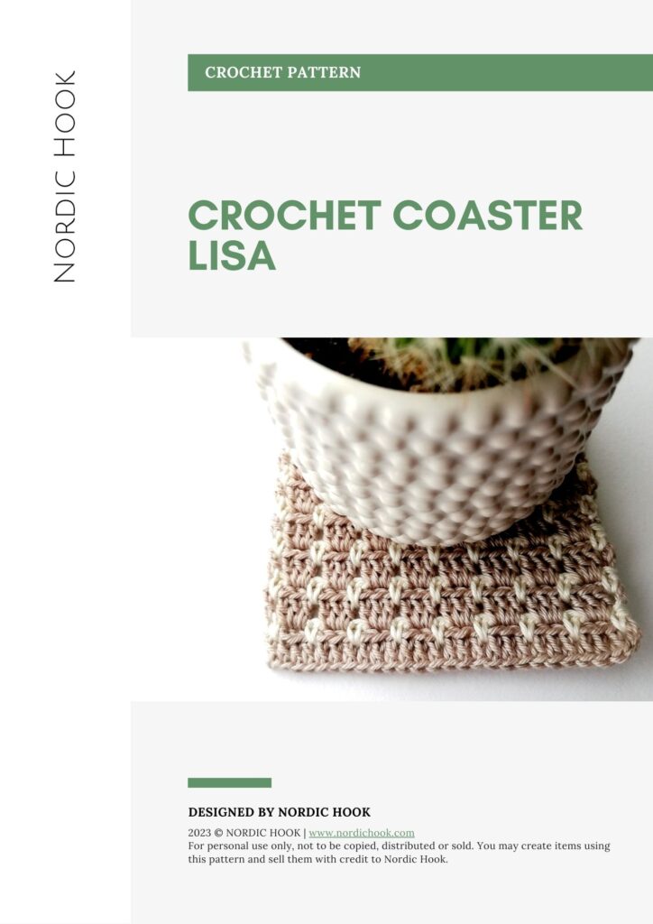 PDF crochet pattern: Crochet coaster Lisa