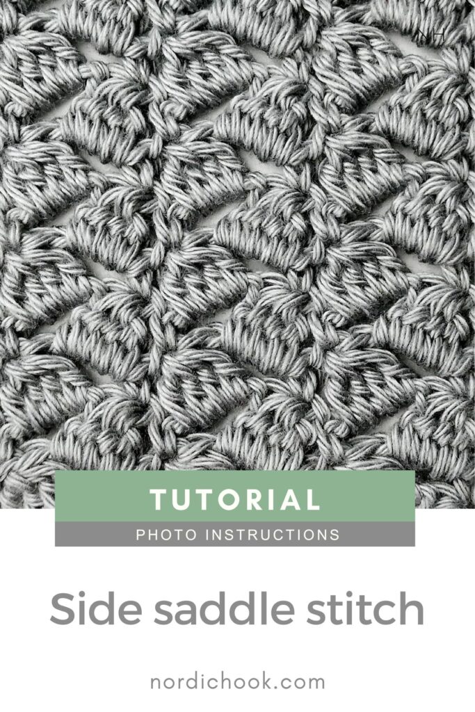 Crochet stitch tutorial: Side saddle stitch