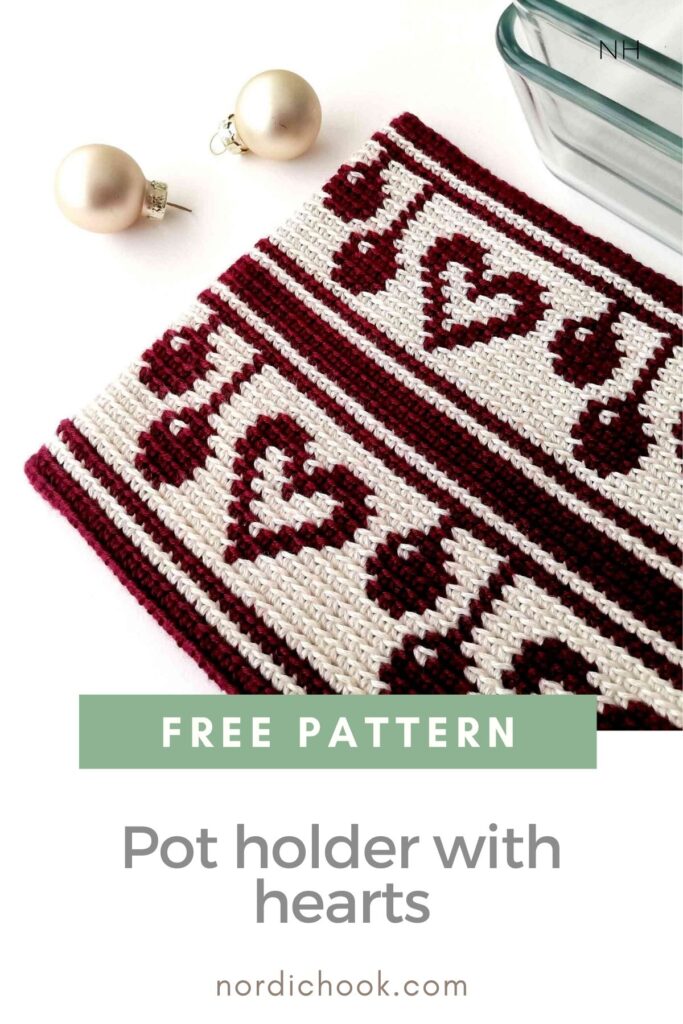 Free pattern: Pot holder with hearts