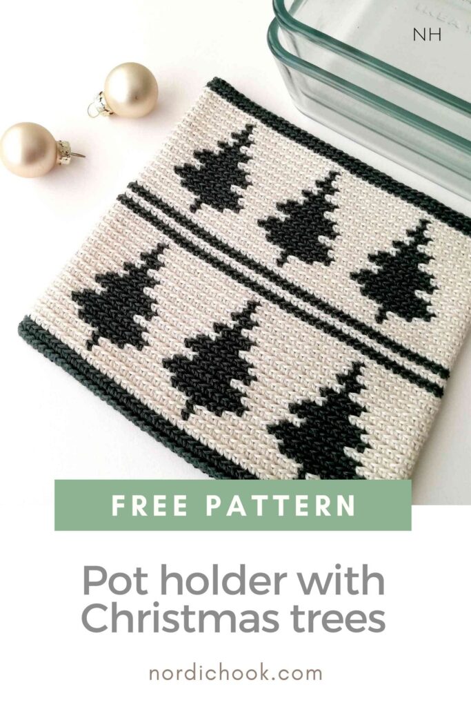 Free pattern: Pol holder with Christmas trees