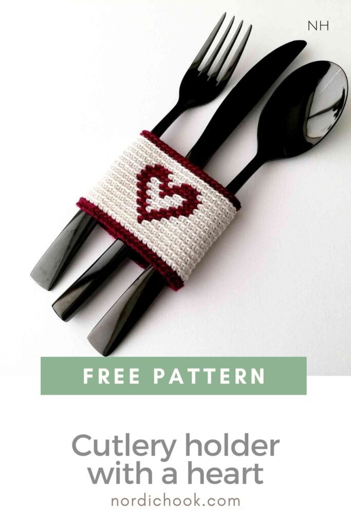 Free pattern: Cutlery holder with a heart