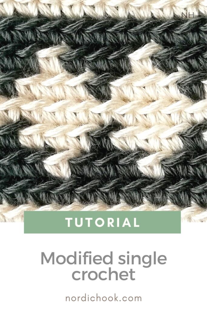 How to make a modified single crochet - Nordic Hook