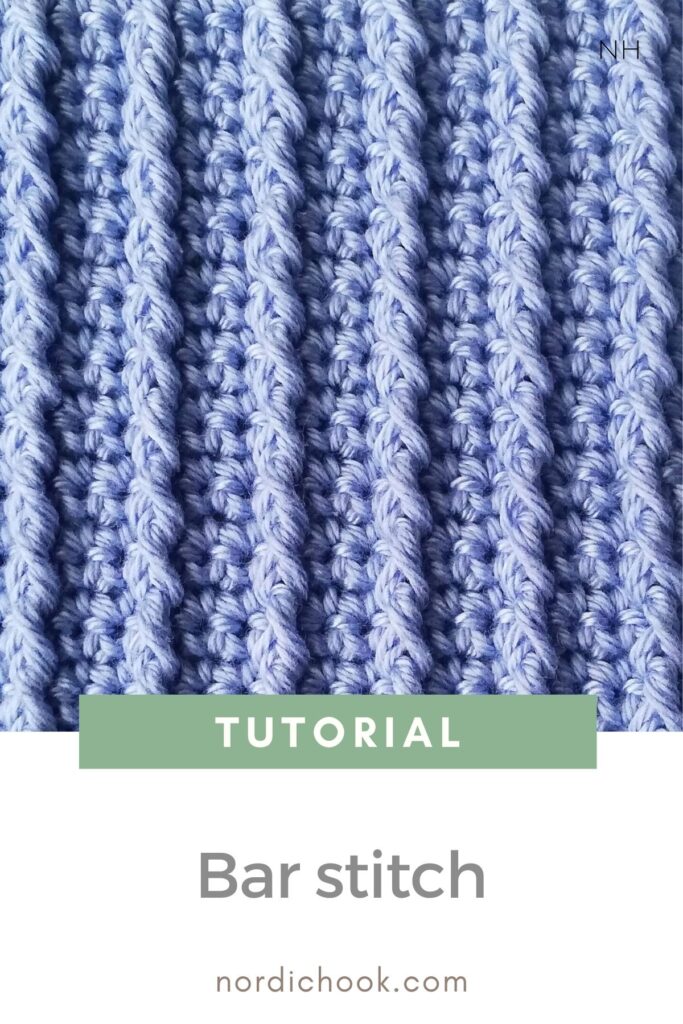 Free crochet tutorial: how to make the bar stitch