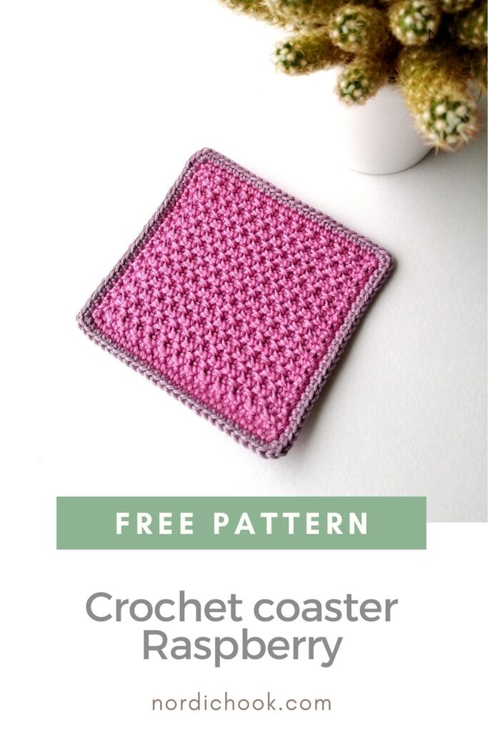 Free pattern: Crochet coaster Raspberry