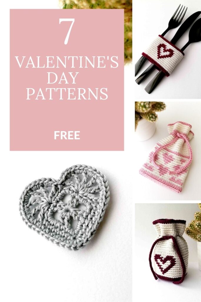 Crochet pattern bundle: 7 quick Valentine's day crochet patterns