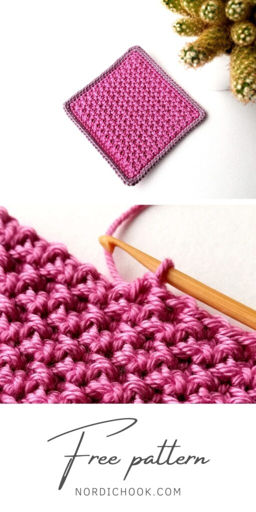 Free pattern: Crochet coaster Raspberry
