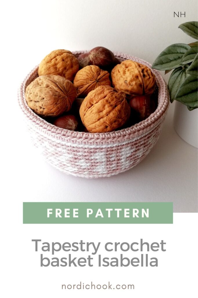 Free pattern: Tapestry crochet basket Isabella