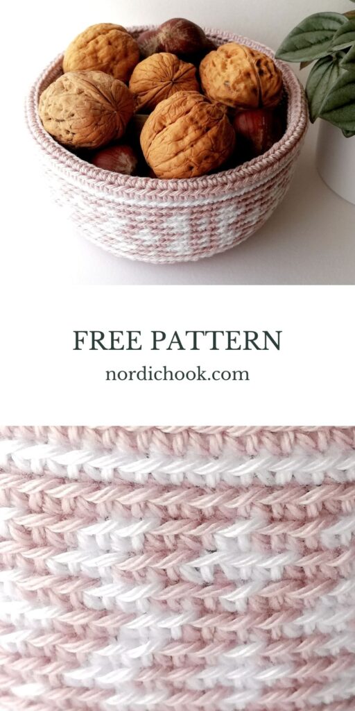Free pattern: Tapestry crochet basket Isabella
