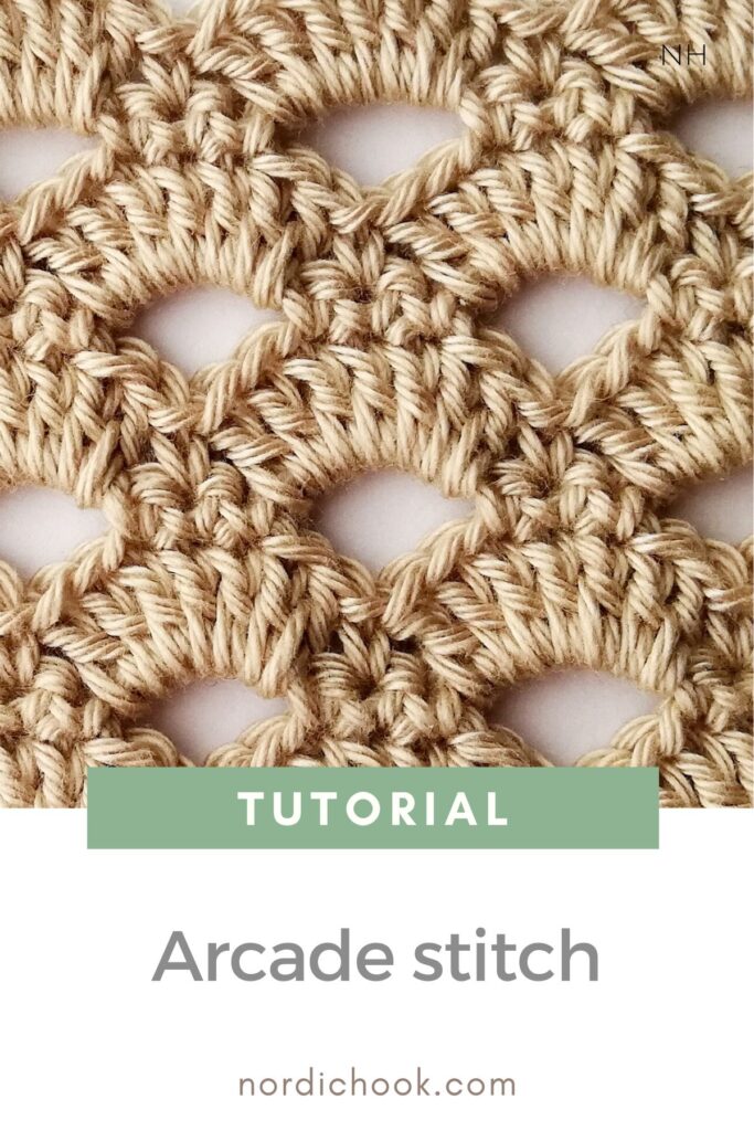 Free crochet tutorial: Arcade stitch