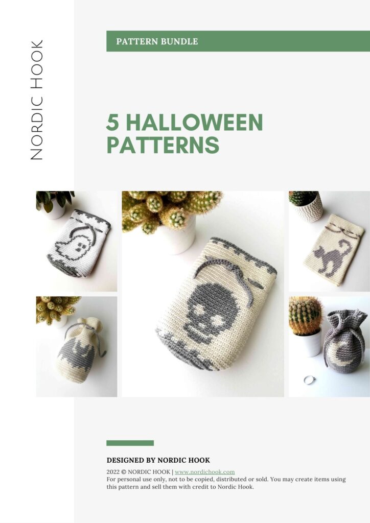 PDF pattern bundle: 5 Halloween patterns by Nordic Hook