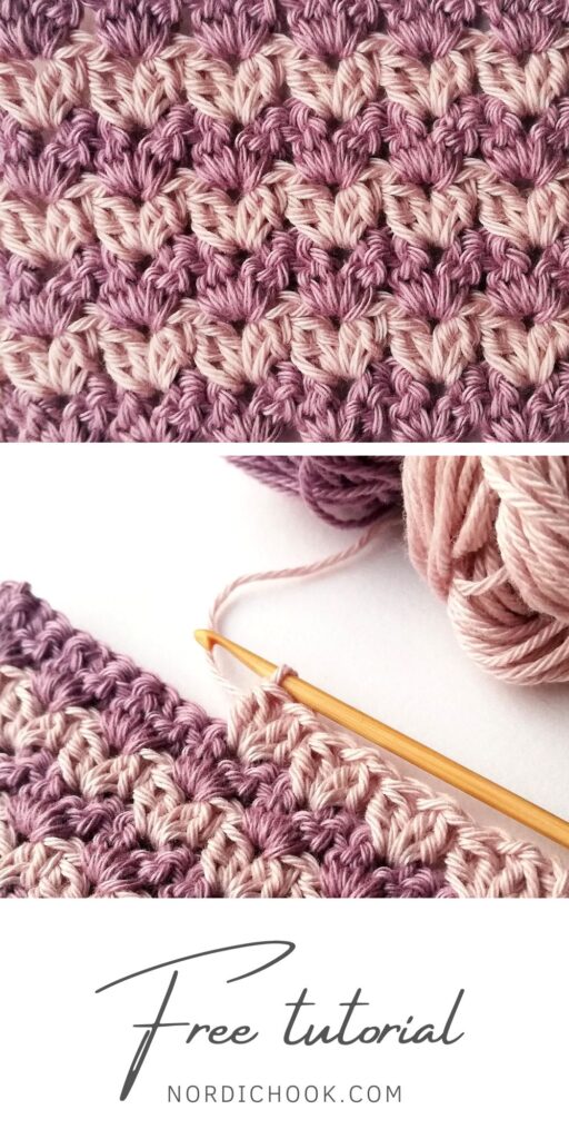 Free crochet tutorial: The cluster V stitch