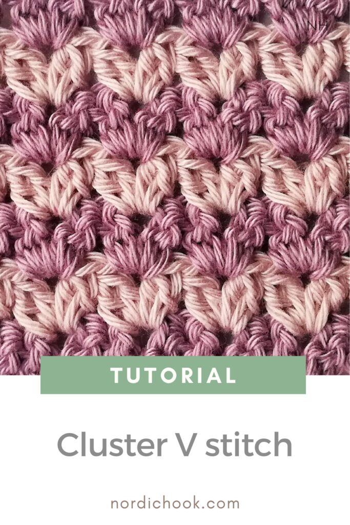Free crochet tutorial: The cluster V stitch