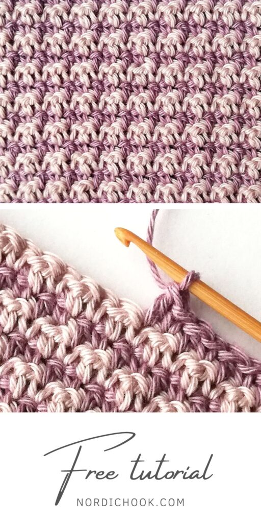 Free crochet tutorial: The houndstooth stitch