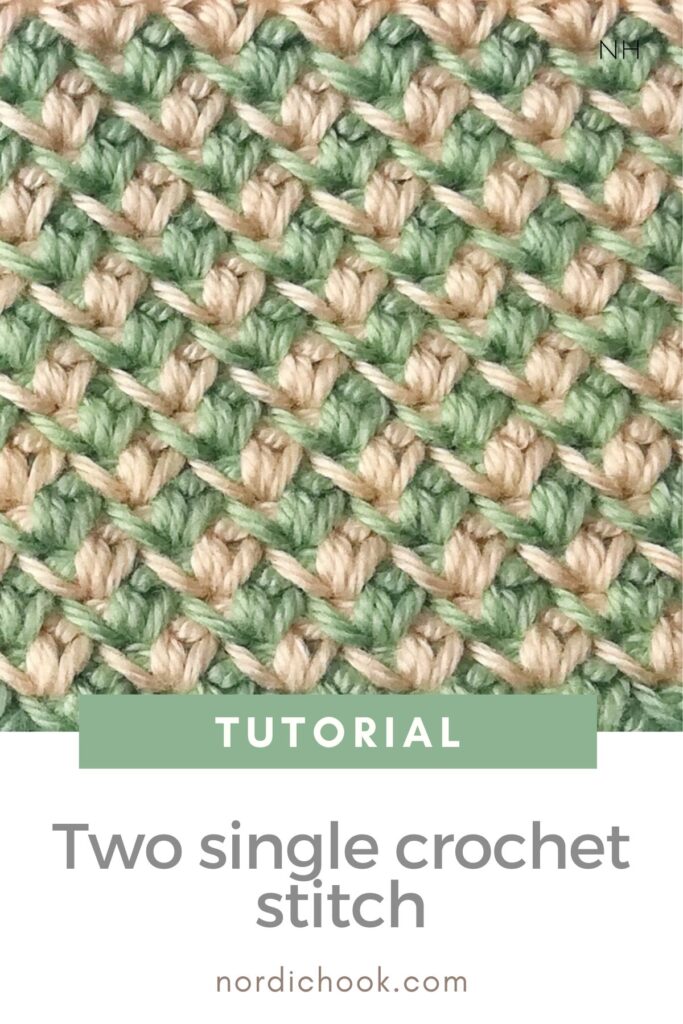 Free crochet tutorial: Two single crochet stitch