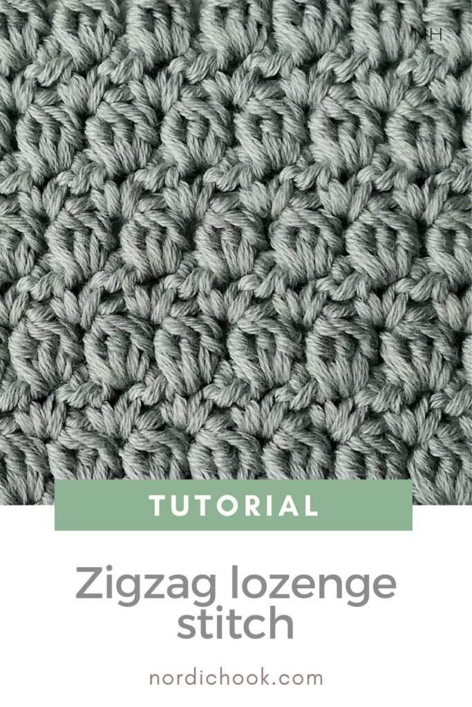 Free crochet tutorial: The zigzag lozenge stitch