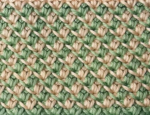 Two single crochet stitch