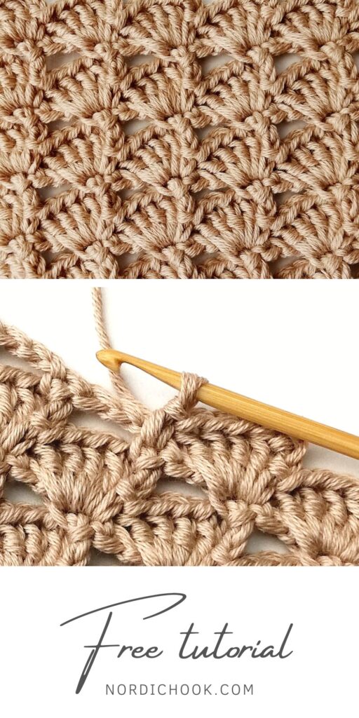 Crochet tutorial: The even diagonal shell  stitch