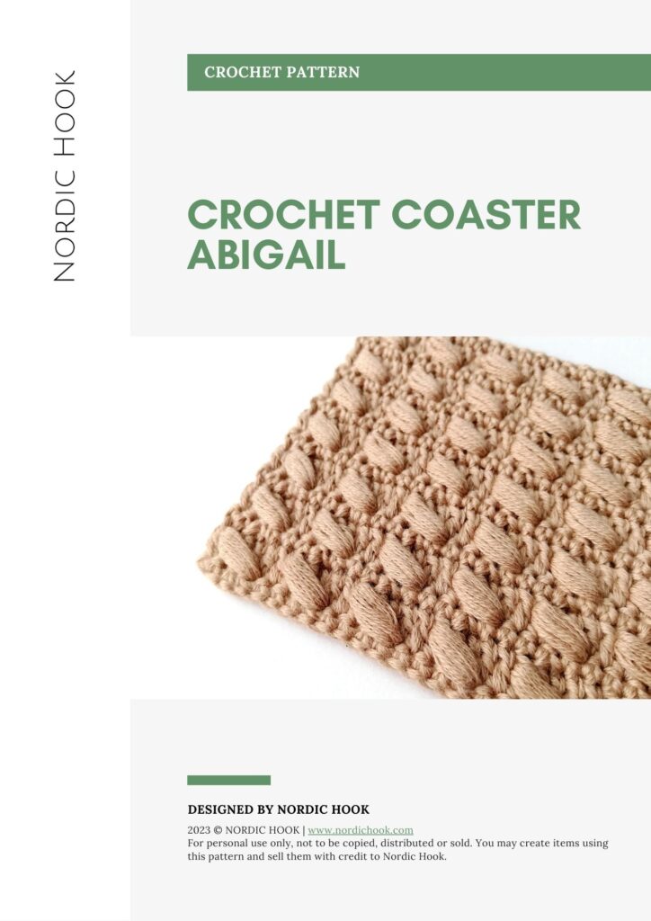 PDF crochet pattern: Crochet coaster Abigail